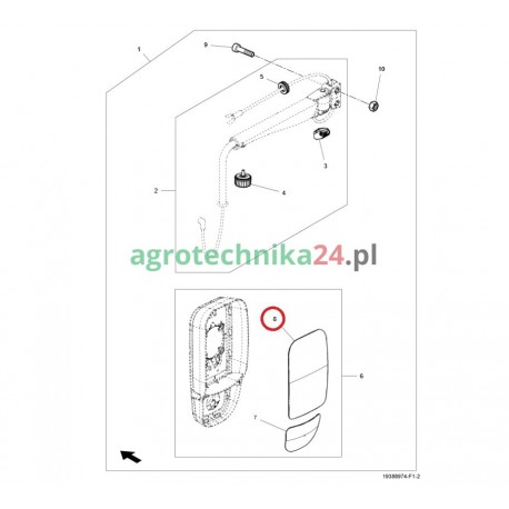 Szkło lusterka Massey Ferguson ACP1005940