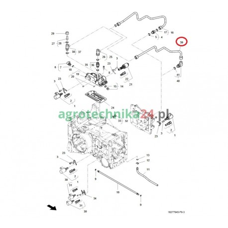 Przewód olejowy Massey Ferguson ACX2812330