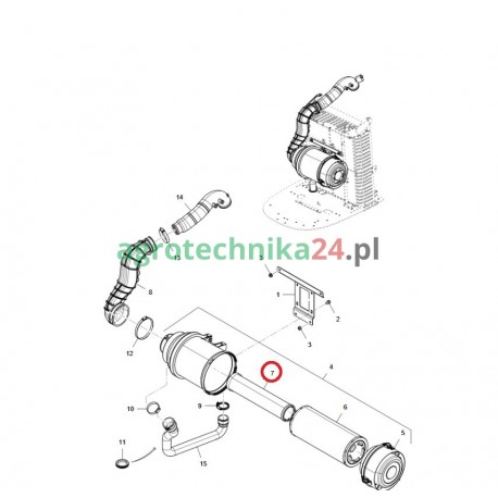 Wkład filtra powietrza wewnętrzny Massey Ferguson ACX375799A