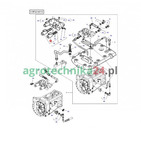 Cewka elektryczna skrzyni Massey Ferguson 3791412M1