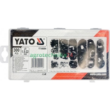 Zestaw 300 zawleczek typu E mix rozmiarów YATO YT-06884