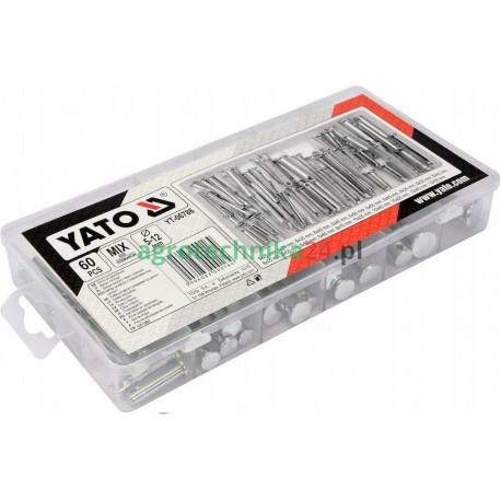 Komplet sworzni z łbem i otworem Yato YT-06786