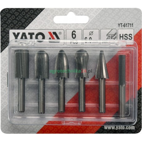 Frezy w zestawie Yato HSS 6 mm 6 szt.