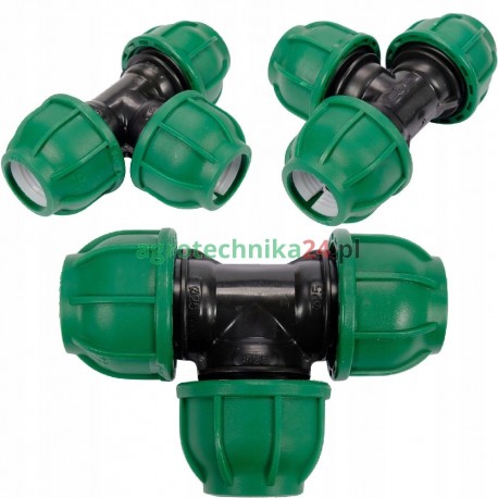 Trójnik do rur PE PP 25x25x25mm Flo