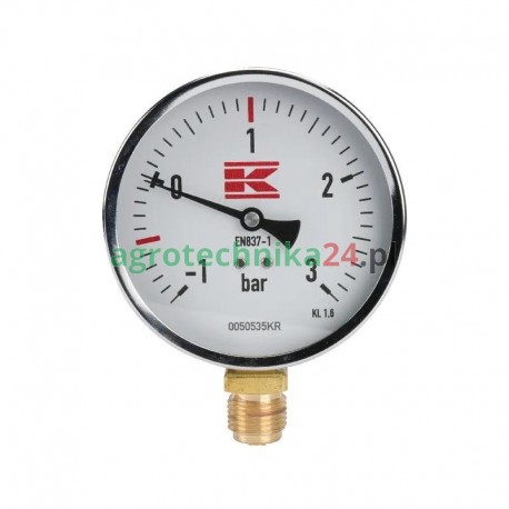 Manometr próżniowy Kramp 100 mm przyłącze dolne