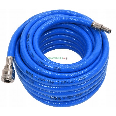 WĄŻ PNEUMATYCZNY ZBROJONY PVC 10MM X10M Z SZYBKOZŁĄCZAMI YATO