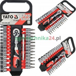 Yato zestaw nasadek z akcesoriami 1/4" 28-elementowy